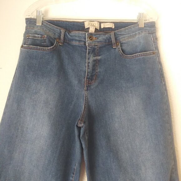 Logo by Lori Goldstein women's size 12P Taper Capri Jeans - Picture 2 of 16